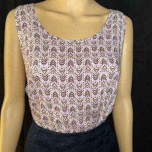 Chevron Patterned Sleeveless Top